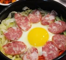 Steamed Egg with Sausage