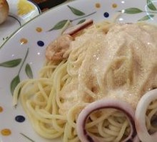 Salmon Cream Seafood Pasta