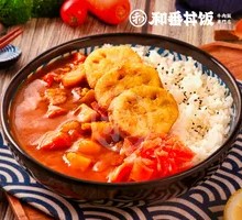 Pan-fried Lotus Root Rolls with Slow-cooked Curry Rice
