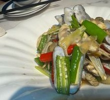 Stir-fried Clams with Scallions and Ginger