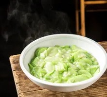 Rice Soup with Loofah