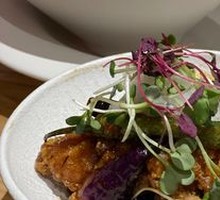 Black Vinegar Fried Chicken with Long Eggplant