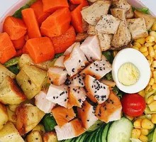 Smoked Chicken and King Oyster Mushroom Salad