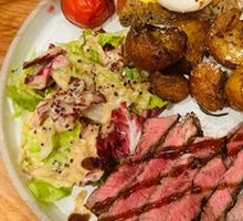 Medium-Rare Steak with Banquet Egg