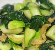 Fried Pork Crumbs with Bok Choy