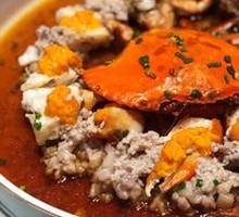Steamed Soft-Shell Crab with Stewed Bone Meat Pudding