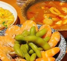 Stewed Shrimp with Rice Wine and Edamame