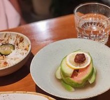 Plum-Marinated Papaya