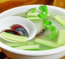 Cucumber and Century Egg Soup