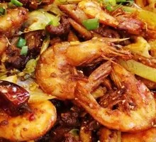 Beef and Large Shrimp Stir-fry