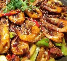 Dry Pot Chicken and Shrimp