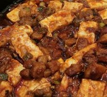 Stone Plate Meat Sauce Tofu