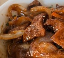 Stir-Fried Pork Liver Noodles with Sauce