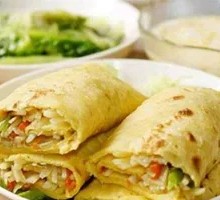 Green Pepper and Potato Roll-up