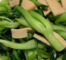 Chicken Feather Greens with Tofu Skin