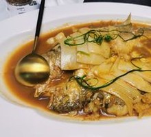Braised Yellow Croaker with Rice Cake