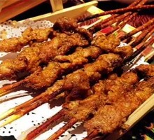 Lamb Skewers on Red Willow Branches