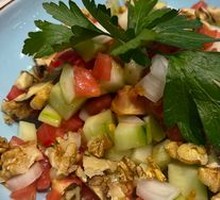 Tomato Cucumber Walnut Salad