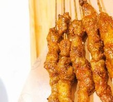 Skewered Lamb on Steel Rod