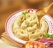 Sesame Sauce Mixed Shrimp and Pork Dumplings