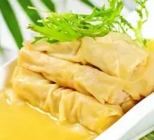 Chicken Broth Stuffed Tofu Skin Rolls