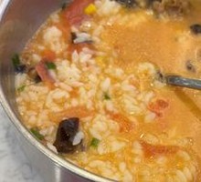 Tomato Beef Rice Soup