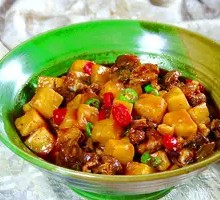 Preserved Pork Stir-fried with Rice Tofu