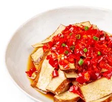 Steamed Tofu with Spicy Chopped Pepper