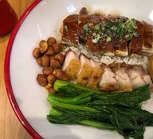 Soy Sauce Chicken with Roast Pork