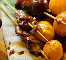 Grilled Chicken Offal Skewers