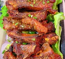 Charcoal-Grilled Lamb Ribs