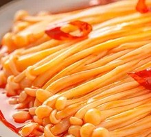Blanched Golden Enoki Mushrooms