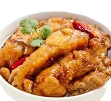 Stewed Fish Cubes with Rice