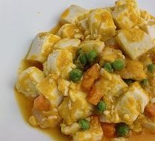 Salted Egg Yolk Shrimp Tofu