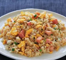 Salted Vegetable and Pork Stir-fried Rice