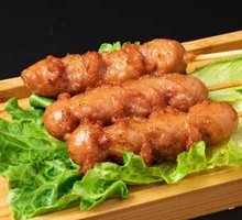 Charcoal-Grilled Homemade Sausage (2 Skewers)