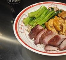 Braised Goose Salt-Baked Chicken and Char Siu Rice
