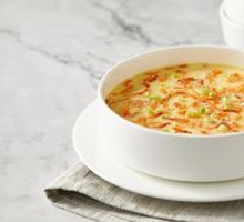 Salmon Shrimp Steamed Egg
