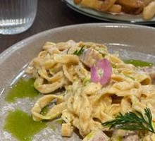 Creamy Mushroom Handmade Wide Noodles