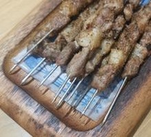 Skewered Lamb on Steel Rod