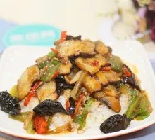 Spicy Pork Stir-fry Rice Bowl