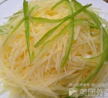 Sliced Potatoes with Green Pepper
