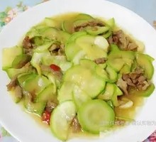 Zucchini Stir-Fry with Meat over Noodles