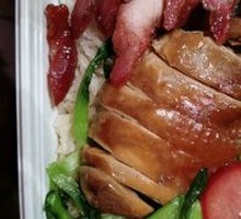 Char Siu and Roast Chicken Rice
