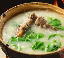 Spring Vegetable and Pork Bone Congee