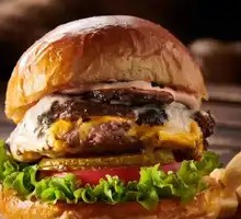 Black Truffle Mushroom Cheese Beef Burger