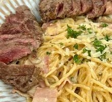 Creamy Bacon Mushroom Egg Yolk Pasta