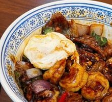 Stir-Fried Pork Liver Noodles with Sauce