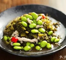 Pickled Mustard Greens with Soybeans and Pork Strips