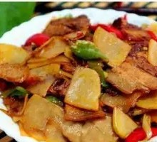 Spicy Pork with Potatoes over Rice